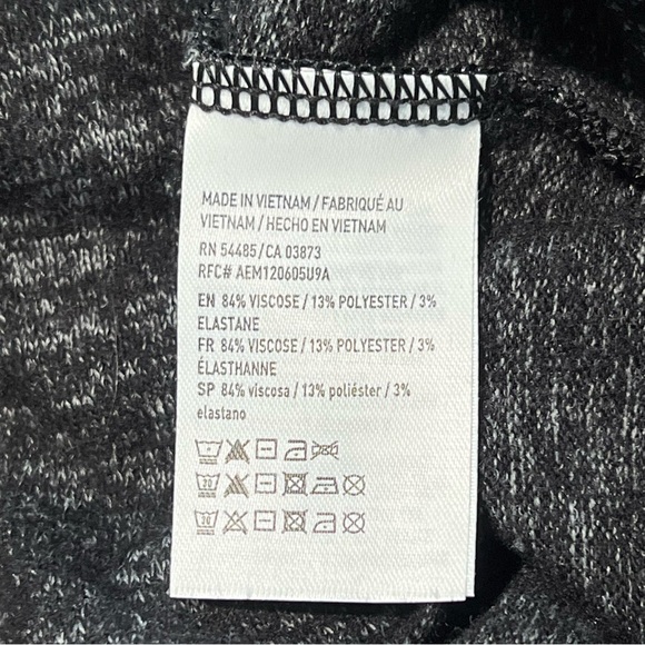 Soft & Sexy Cold Shoulder Top Long Sleeve‎ Ruffle Trim Gray Heathered Blouse SM - Picture 5 of 5